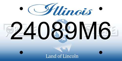 24089M6 Illinois License Plate