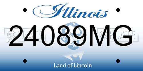 24089MG Illinois License Plate