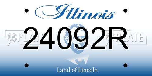24092R Illinois License Plate