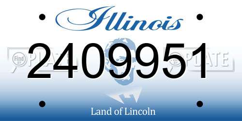 2409951 Illinois License Plate