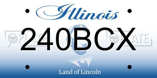 240BCX Illinois License Plate