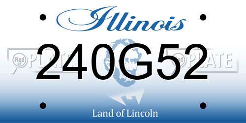 240G52 Illinois License Plate