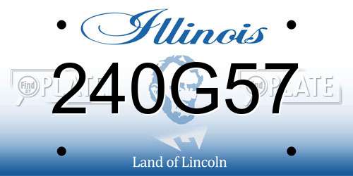 240G57 Illinois License Plate