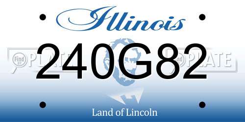 240G82 Illinois License Plate