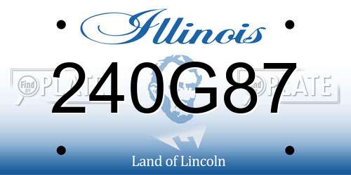 240G87 Illinois License Plate