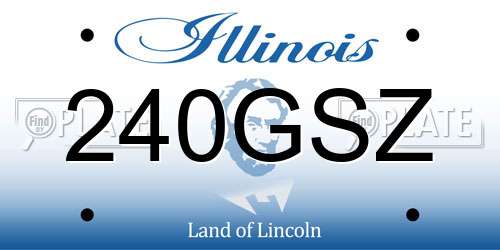 240GSZ Illinois License Plate