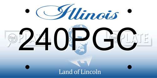 240PGC Illinois License Plate