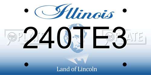 240TE3 Illinois License Plate