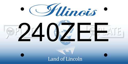 240ZEE Illinois License Plate