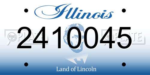 2410045 Illinois License Plate