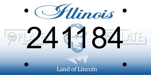 241184 Illinois License Plate