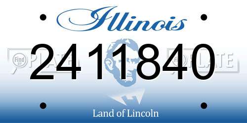 2411840 Illinois License Plate
