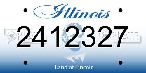 2412327 Illinois License Plate