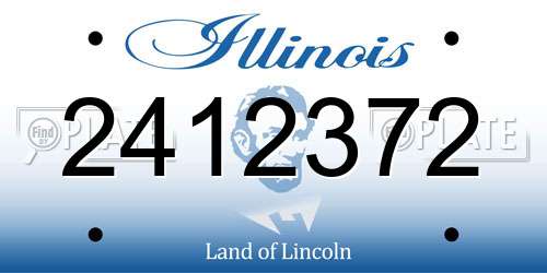 2412372 Illinois License Plate