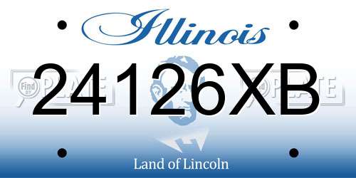 24126XB Illinois License Plate