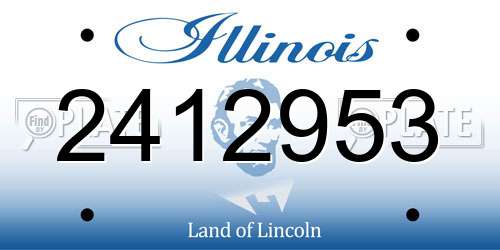 2412953 Illinois License Plate