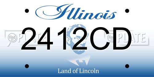 2412CD Illinois License Plate