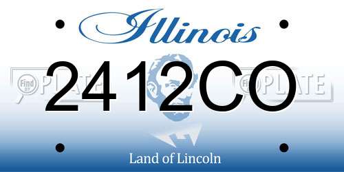 2412CO Illinois License Plate