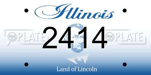 2414 Illinois License Plate