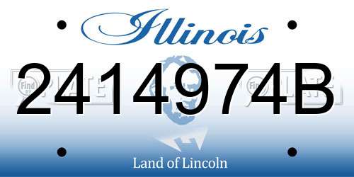 2414974B Illinois License Plate