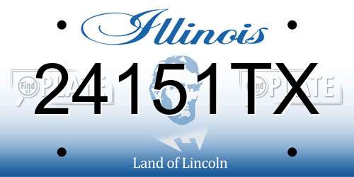 24151TX Illinois License Plate