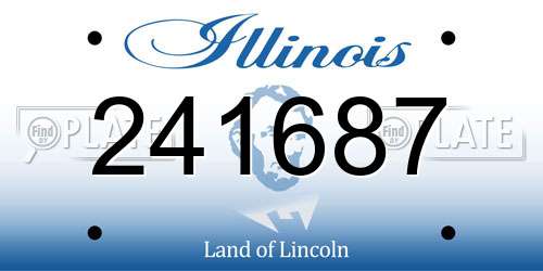 241687 Illinois License Plate