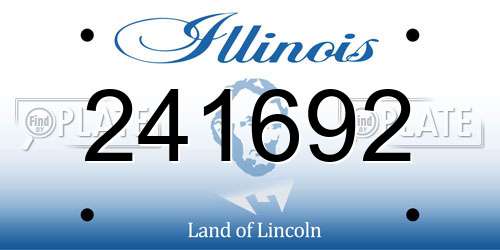 241692 Illinois License Plate