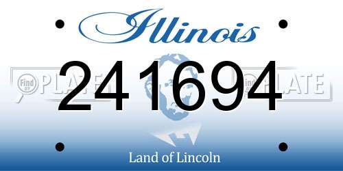 241694 Illinois License Plate