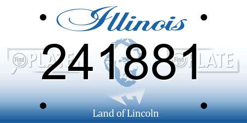 241881 Illinois License Plate