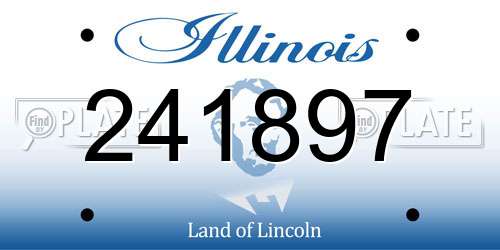 241897 Illinois License Plate