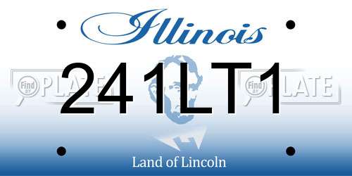 241LT1 Illinois License Plate