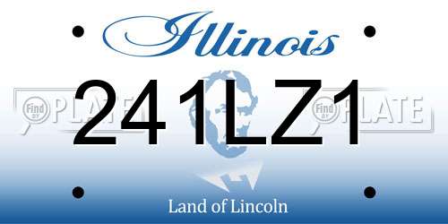 241LZ1 Illinois License Plate