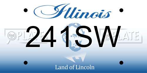 241SW Illinois License Plate