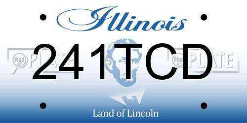241TCD Illinois License Plate