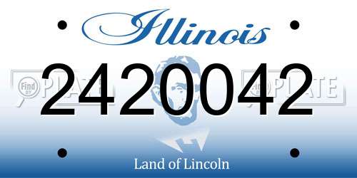 2420042 Illinois License Plate