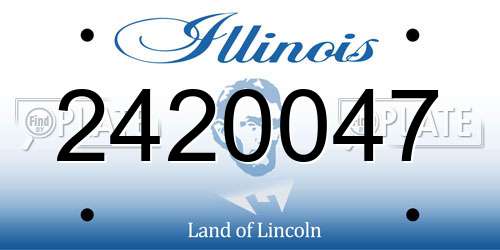 2420047 Illinois License Plate