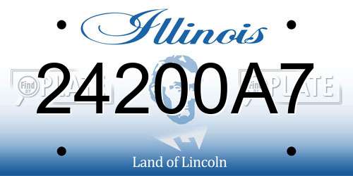24200A7 Illinois License Plate