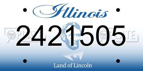 2421505 Illinois License Plate