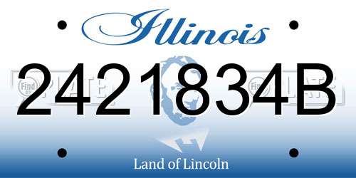 2421834B Illinois License Plate