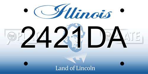 2421DA Illinois License Plate