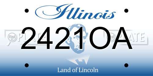 2421OA Illinois License Plate