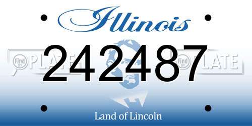 242487 Illinois License Plate