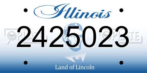 2425023 Illinois License Plate