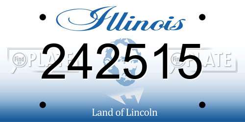 242515 Illinois License Plate