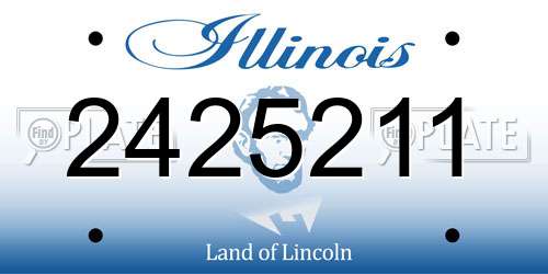 2425211 Illinois License Plate