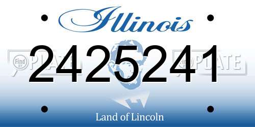 2425241 Illinois License Plate