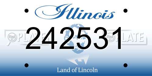 242531 Illinois License Plate