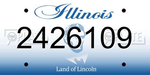 2426109 Illinois License Plate