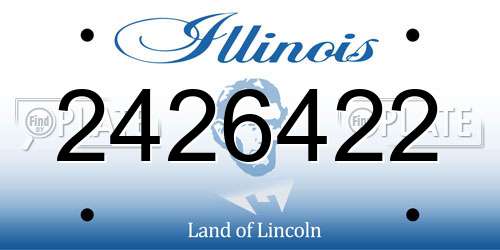 2426422 Illinois License Plate