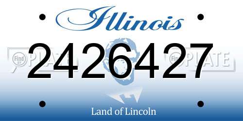 2426427 Illinois License Plate